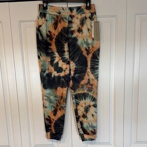 Tahari Tie-Dye Tee with Black, Orange, and Green